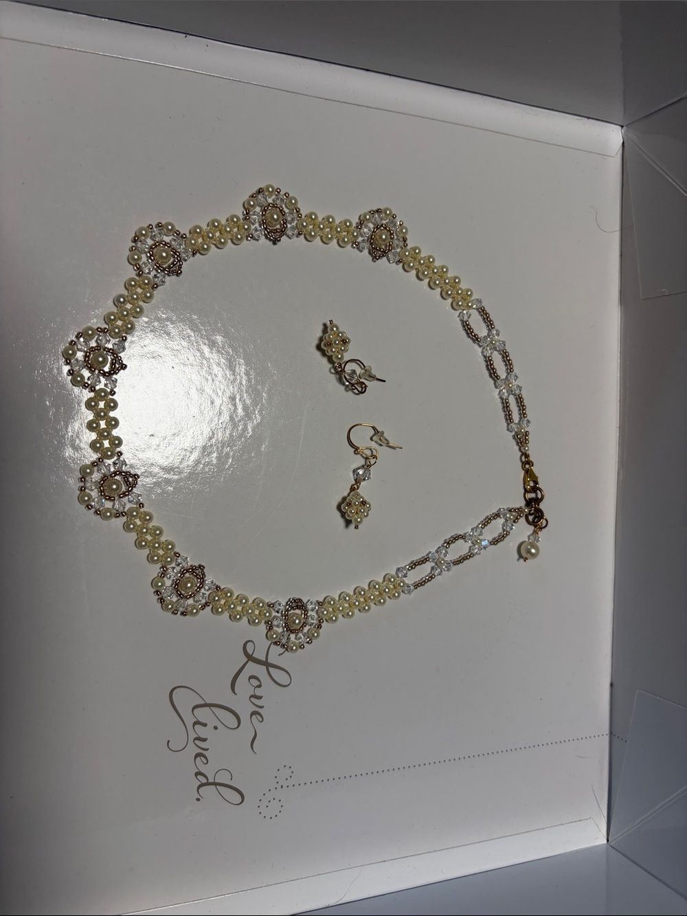 Woven Bridal Necklace & Drop Earrings